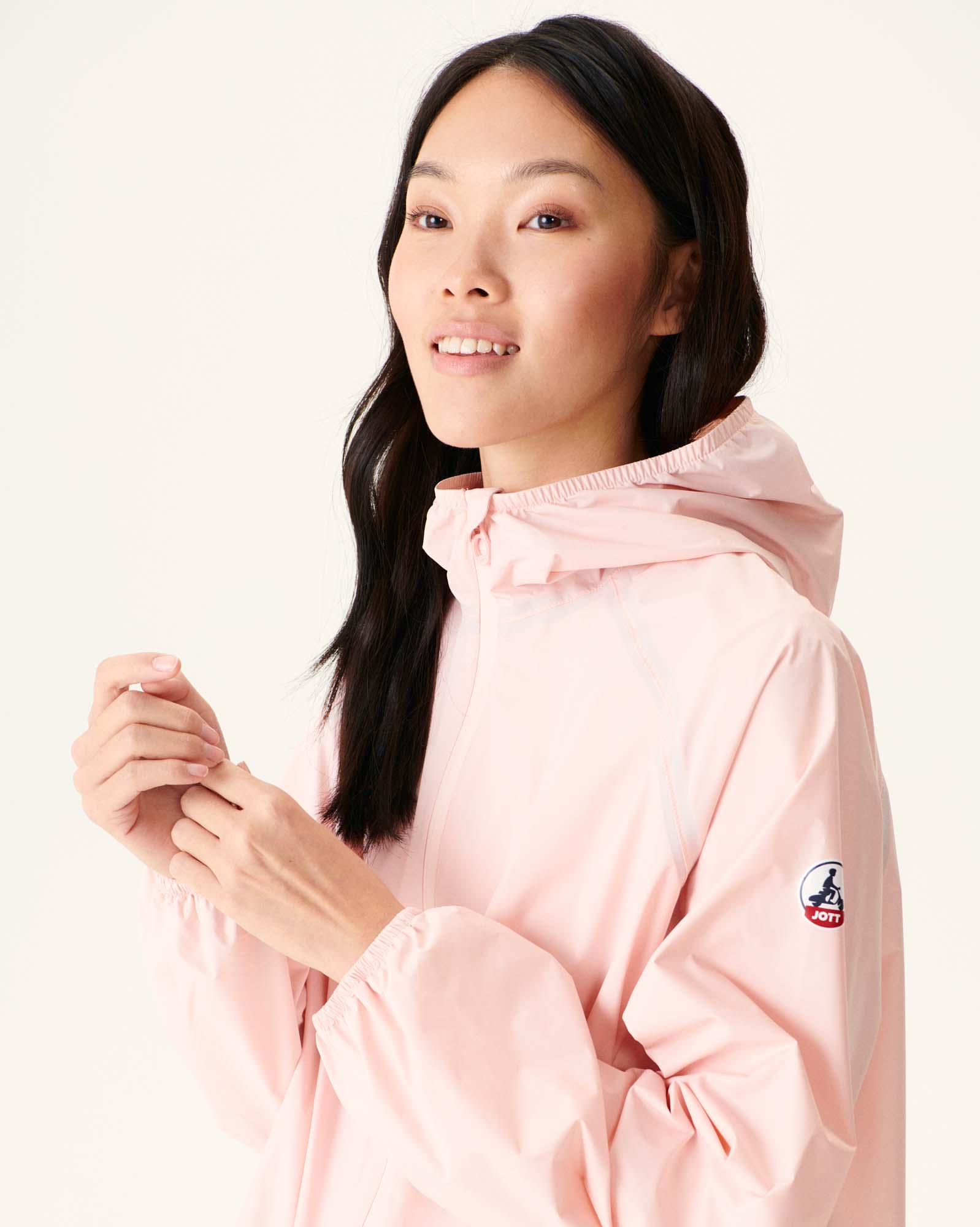 Imperméable long à capuche Rose clair Copenhagen
