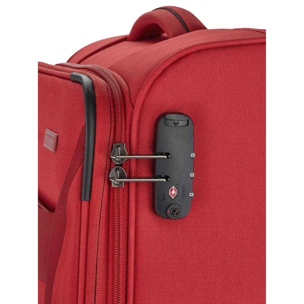 Travelite CHIOS Kofferset mit 4 Rollen Gr. L\/M (inkl. Reisetasche + Beautycase) - Rot