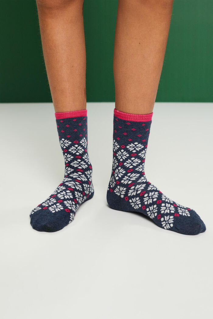 3er-Pack grobe Norweger-Stricksocken