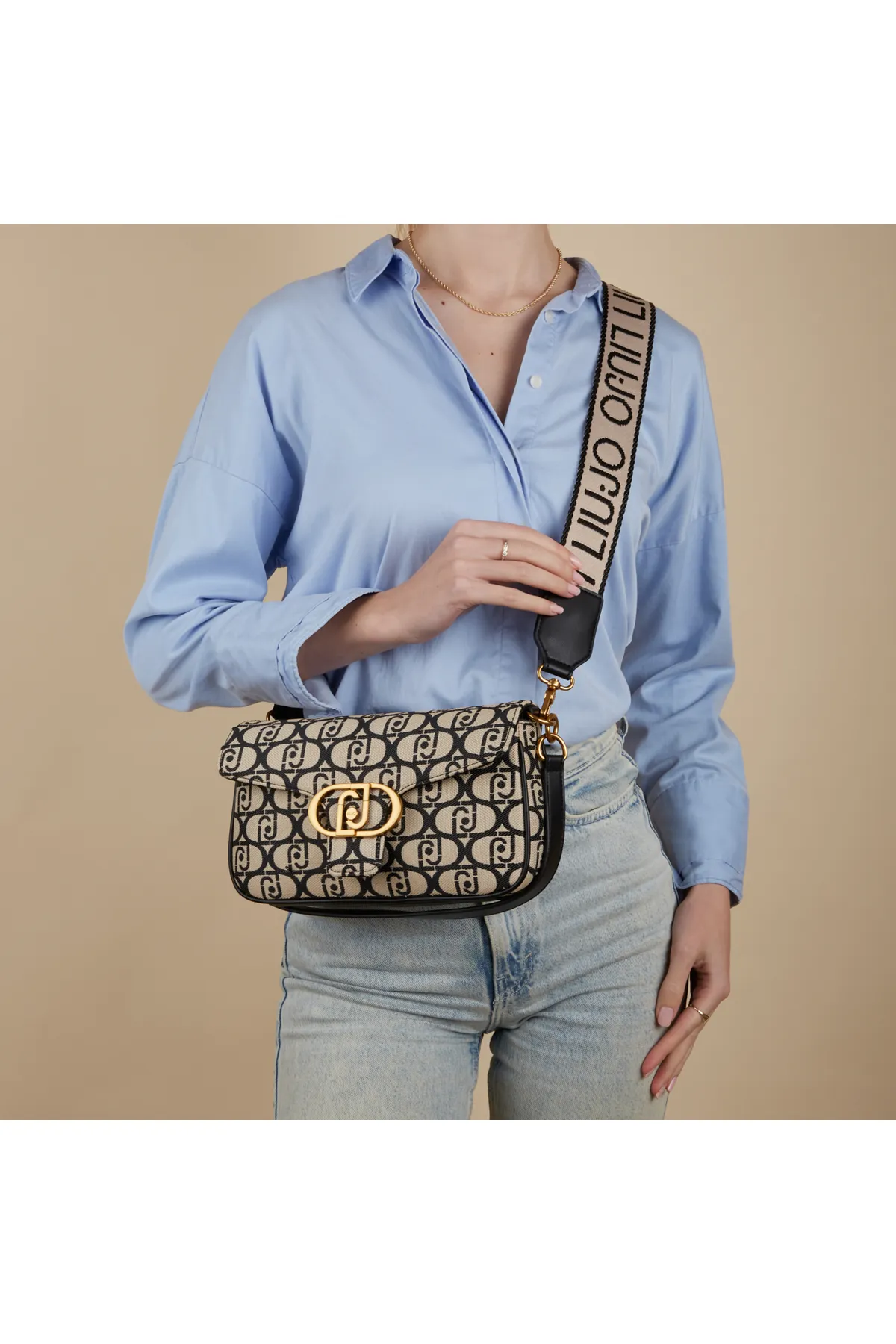 1'ASLAN  Liu Jo Daurin Damen Schultertasche Schwarz Aa4314t6438-22222