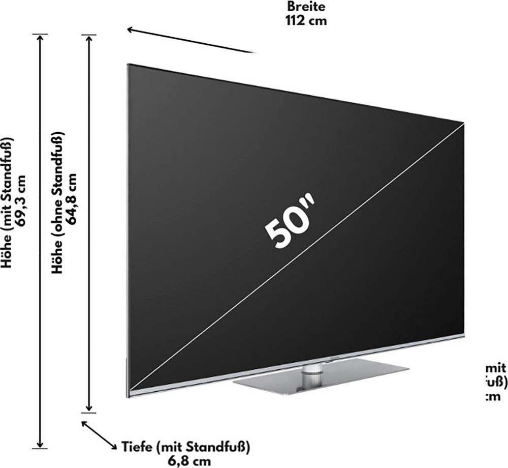 Hanseatic 50Q850UDS QLED-Fernseher (126 cm/50 Zoll, 4K Ultra HD, Android TV, Smart-TV)