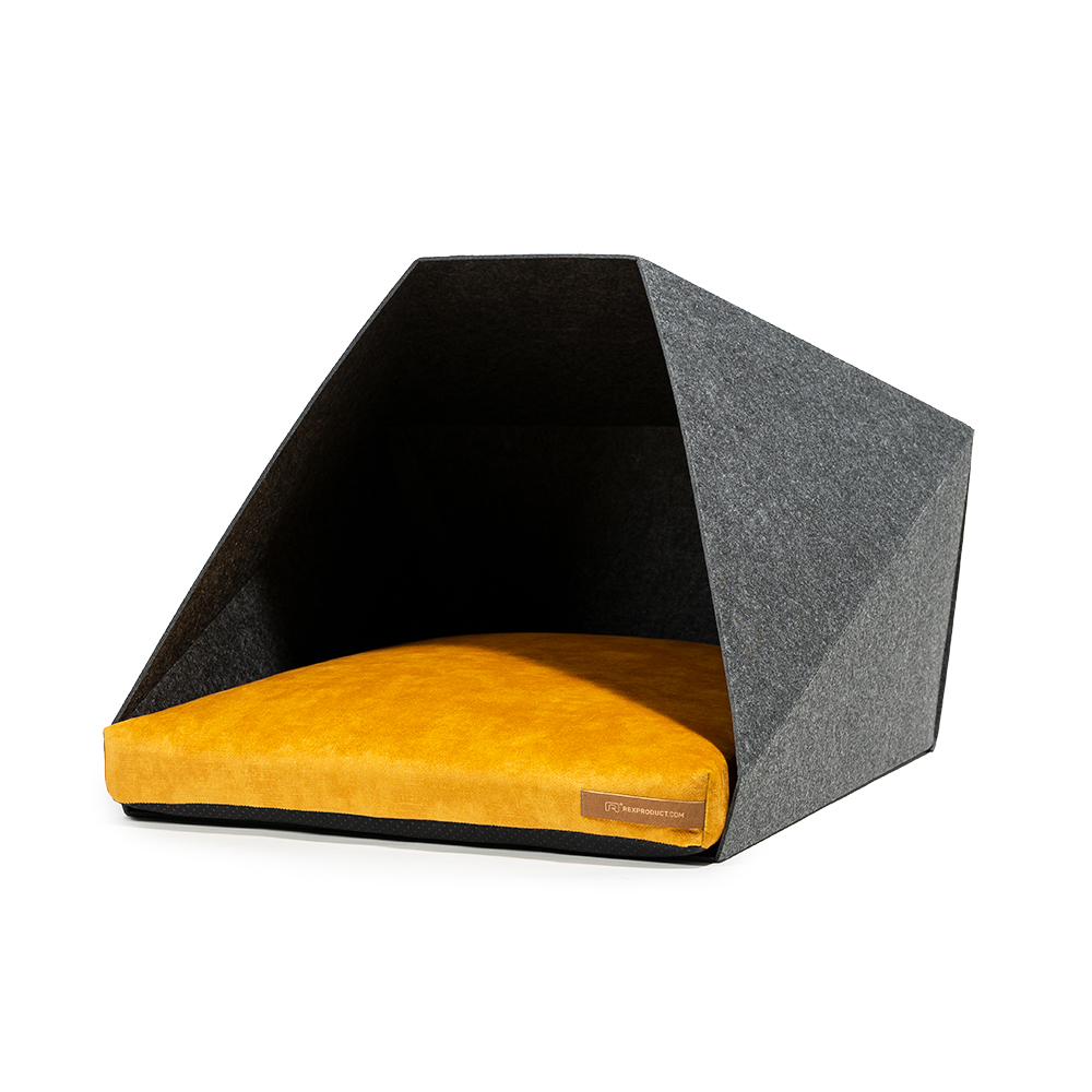 Rexproduct Hundehöhlen Rexproduct Home PetPocket dunkelgrau gelb