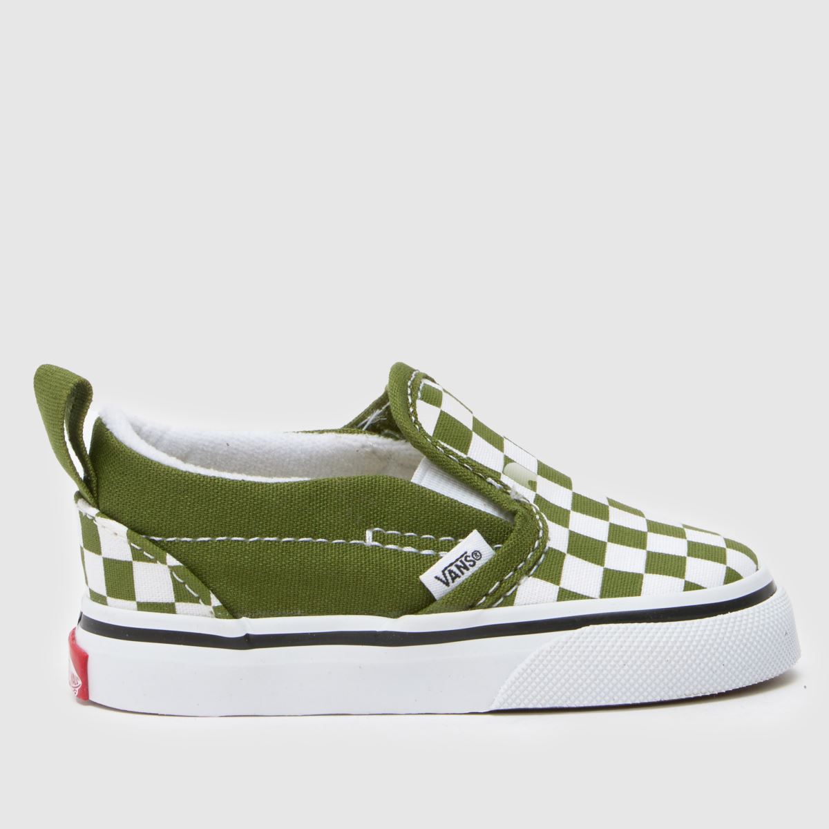 Temno zeleni klasični superge Vans slip-on V za fante in malčke