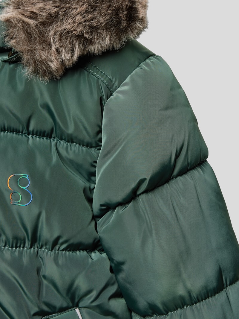Parka mit Kapuze in olivgrün