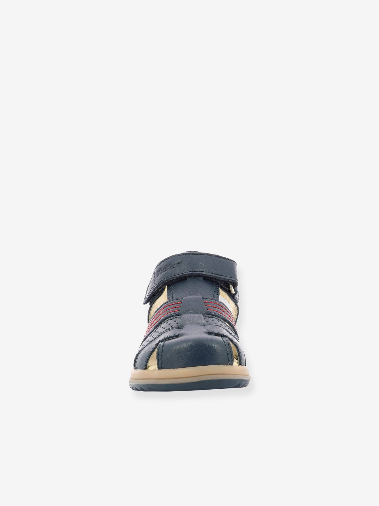 Sandales cuir garçon Platinium KICKERS® marine