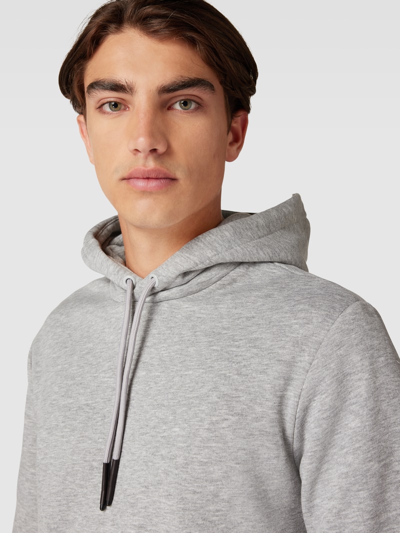 Hoodie in melierter Optik Modell 'CERES' in hellgrau meliert