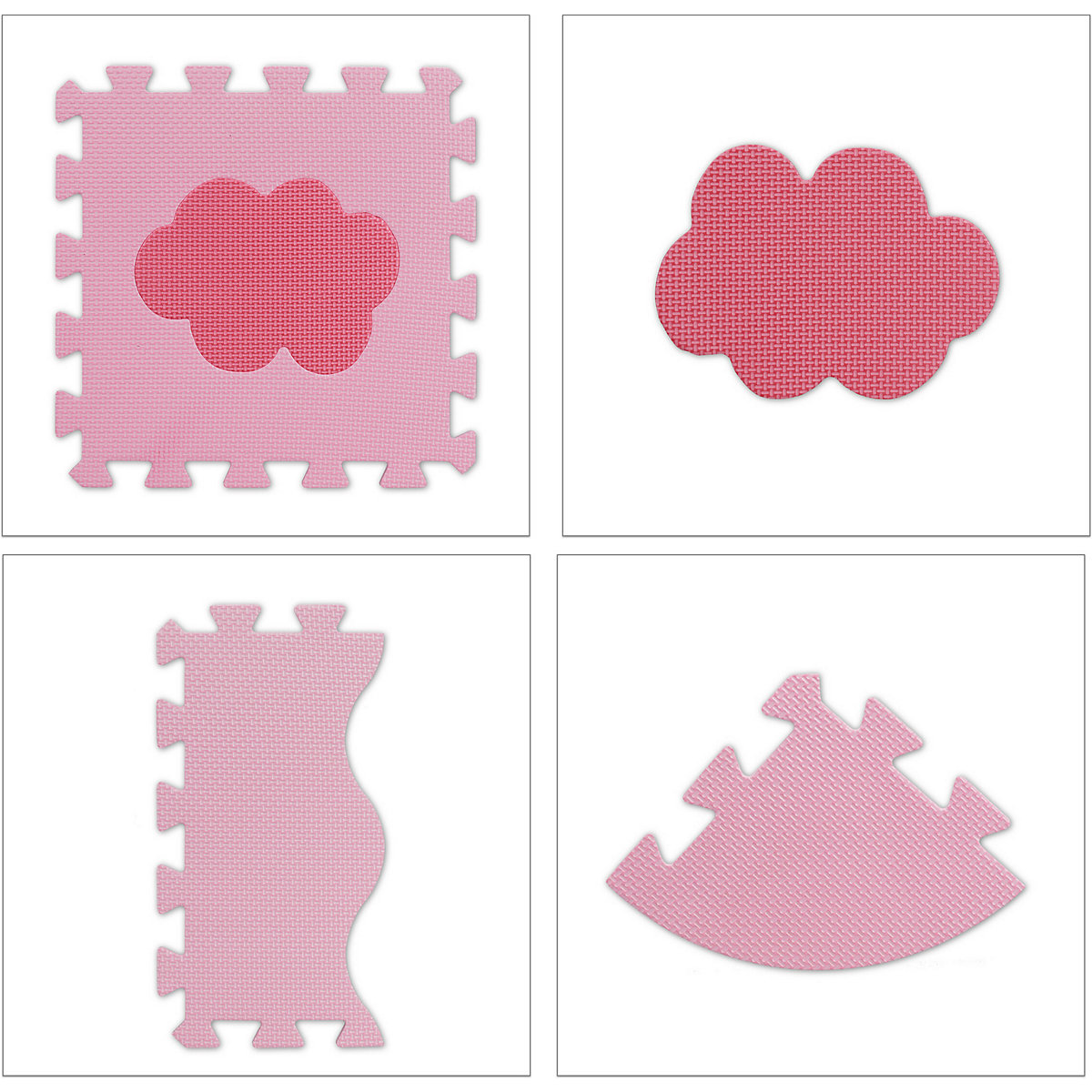 34-tlg. Puzzlematte mit Rand und Motiven