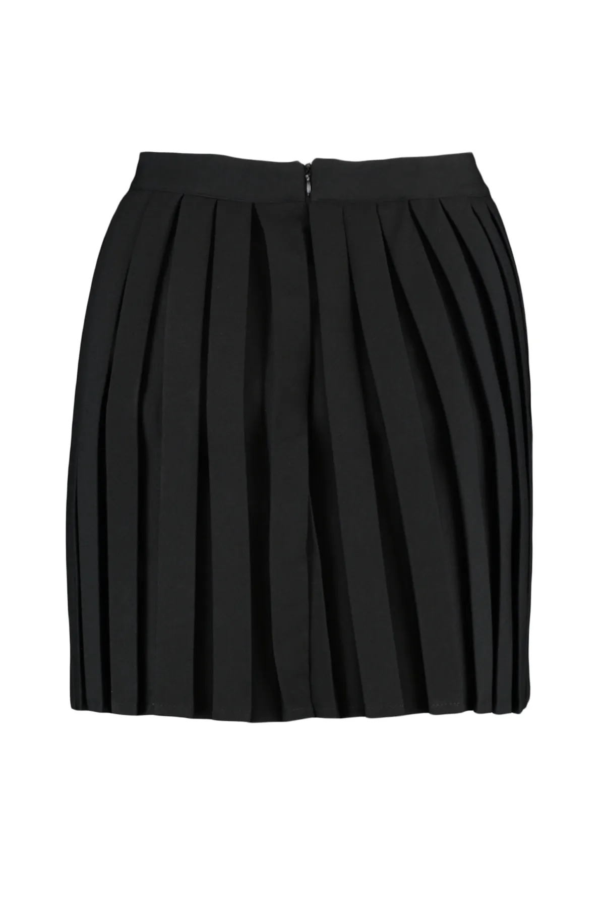 Trendyol Collection  Schwarzer Webrock in Minilänge – Faltendetail, TWOAW21ET0111