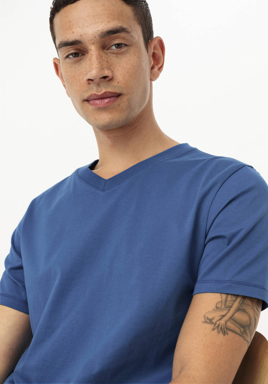 V-Shirt Regular aus reiner Bio-Baumwolle