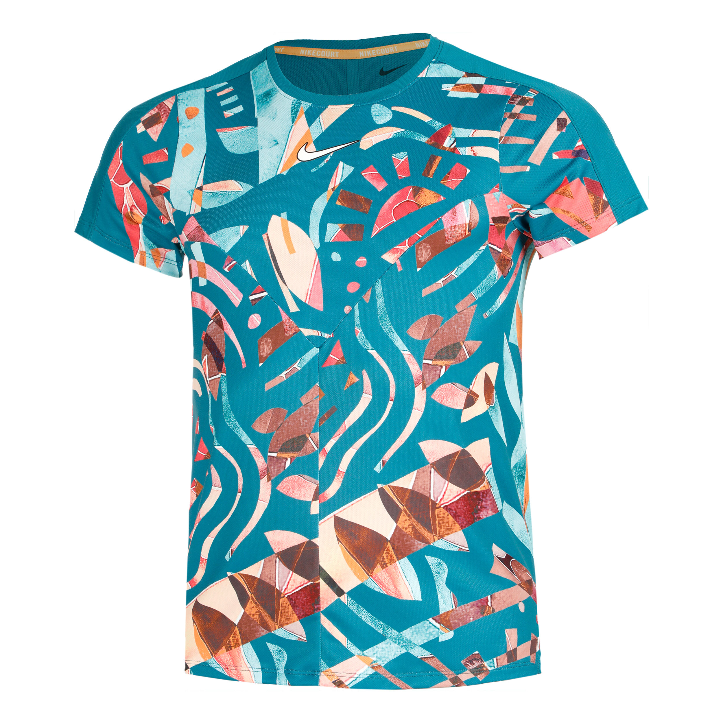 Dri-Fit Court Slam T-Shirt Herren - Türkis, Mehrfarbig