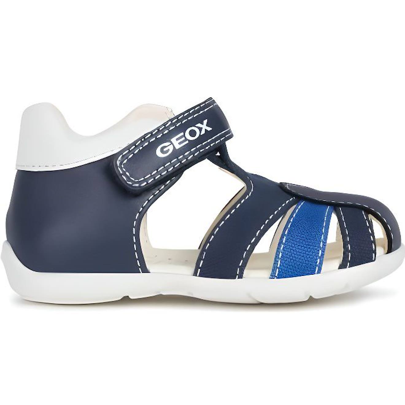 GEOX Sandales Primi Passi B Elthan Bleu Marine et Bleu Roi Bébé Garçon bleu