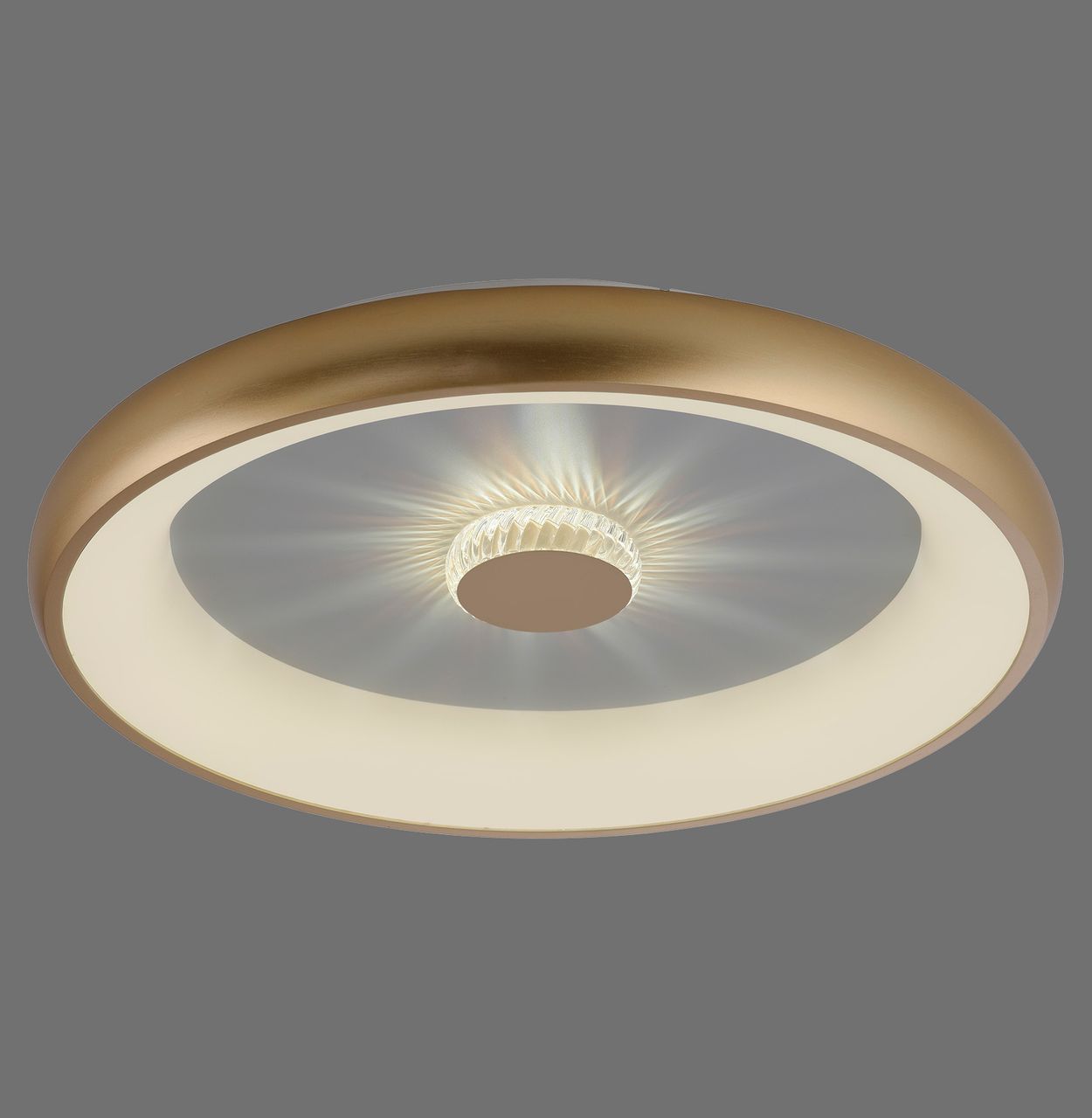 JUST LIGHT LED Deckenleuchte VERTIGO, CCT, dimmbar, Fernbedienung, Ø61,5cm, Kristall-Effekt