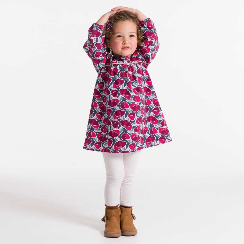 Robe molleton fleurie et legging rose bébé fille