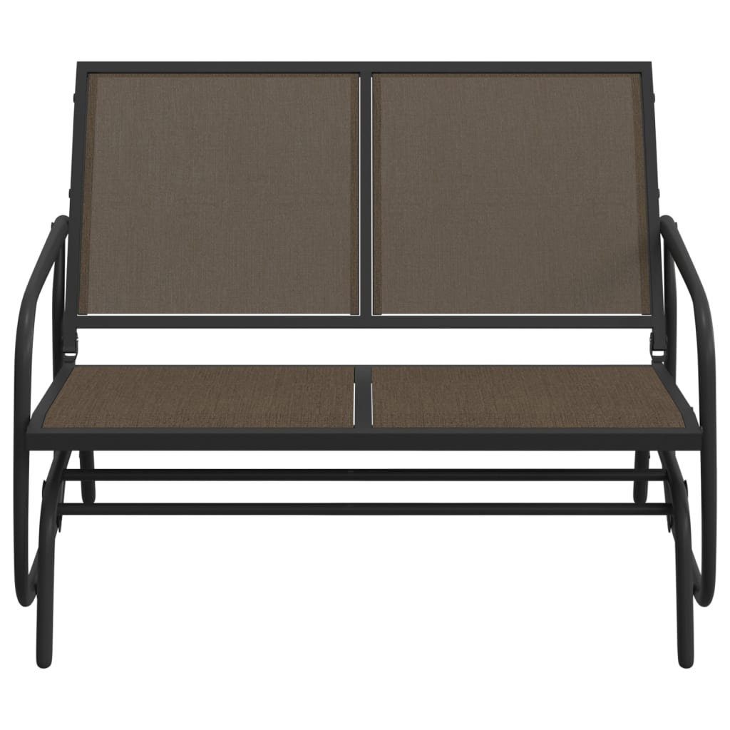 vidaXL Hollywoodschaukel Garten-Schaukelbank Braun 120,5x76x86,5 cm Textilen & Stahl, 1 tlg.