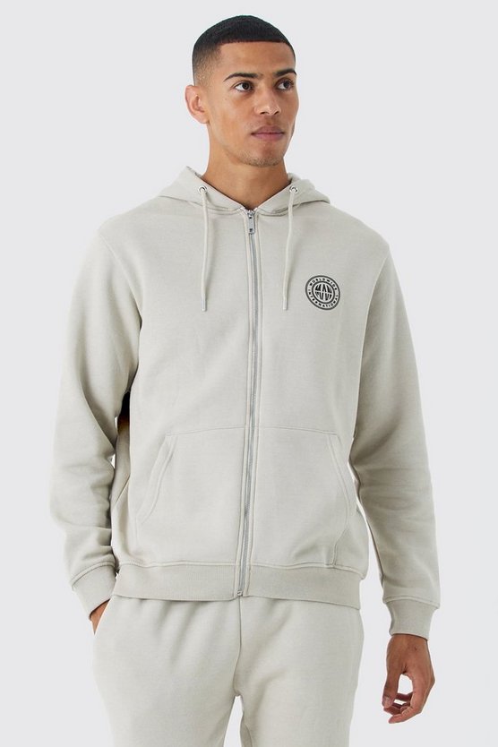 Basic Man Hoodie mit Reißverschluss