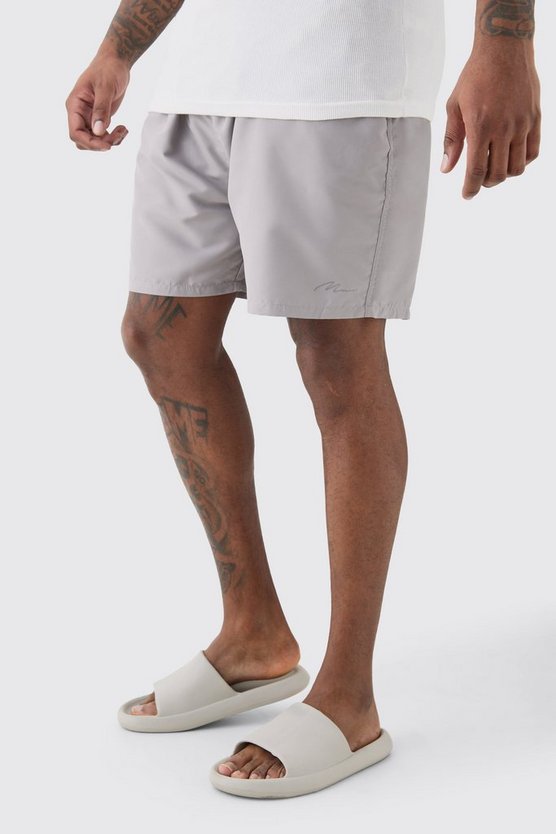Plus mittellange Man Signature Badehose