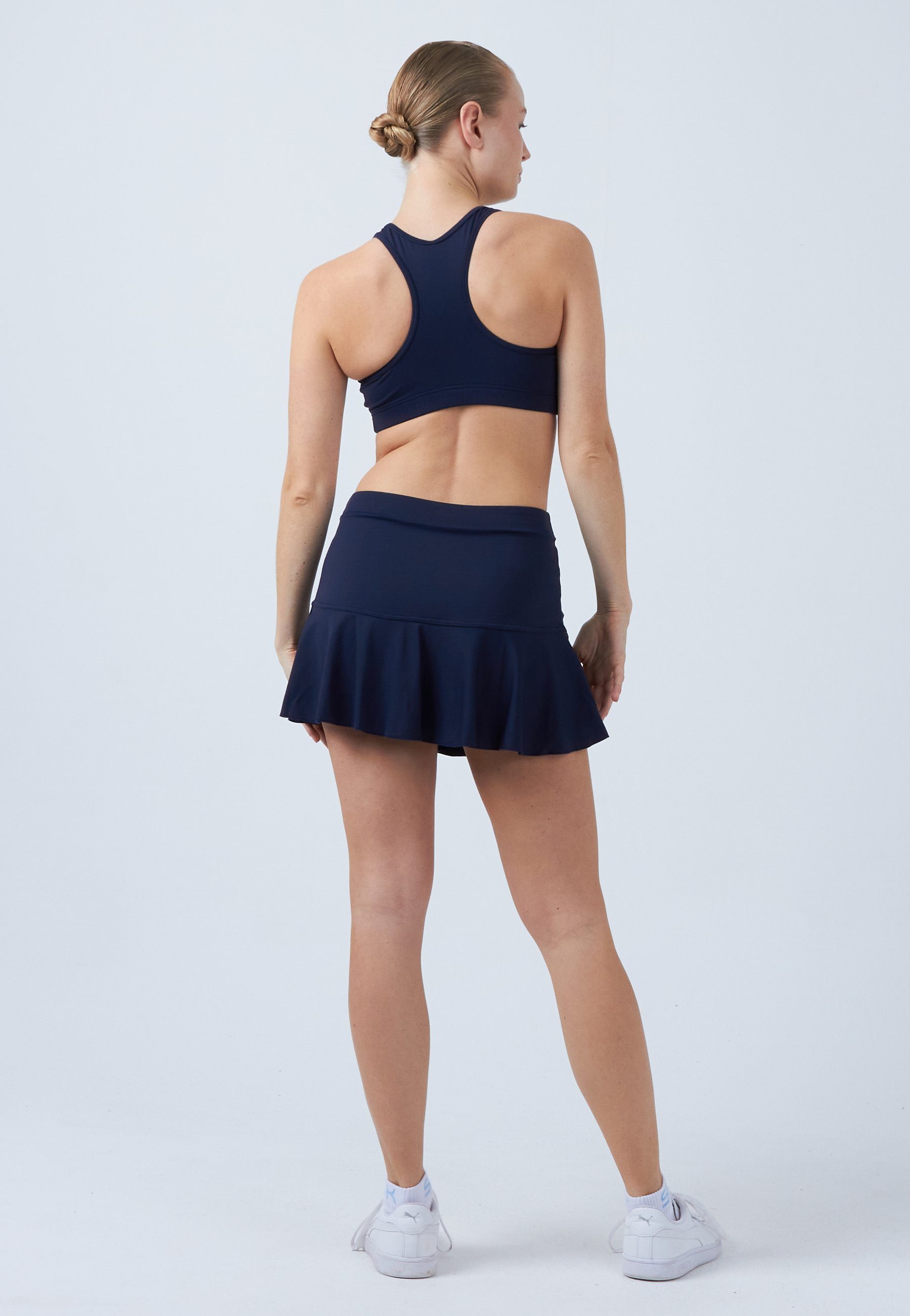 SPORTKIND Tennisrock Glockiger Tennis Skort Mädchen & Damen navy blau
