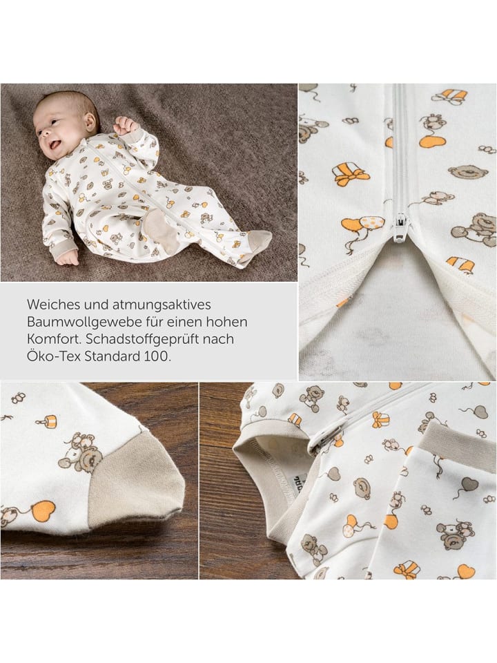 Jacky Schlafanzug Einteiler - 2er Pack - Lovely Bear Offwhite in beige,weiss günstig kaufen 62/68
