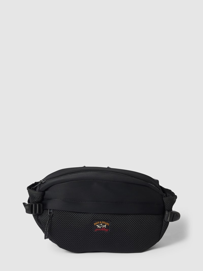 Bauchtasche mit Label-Details in schwarz