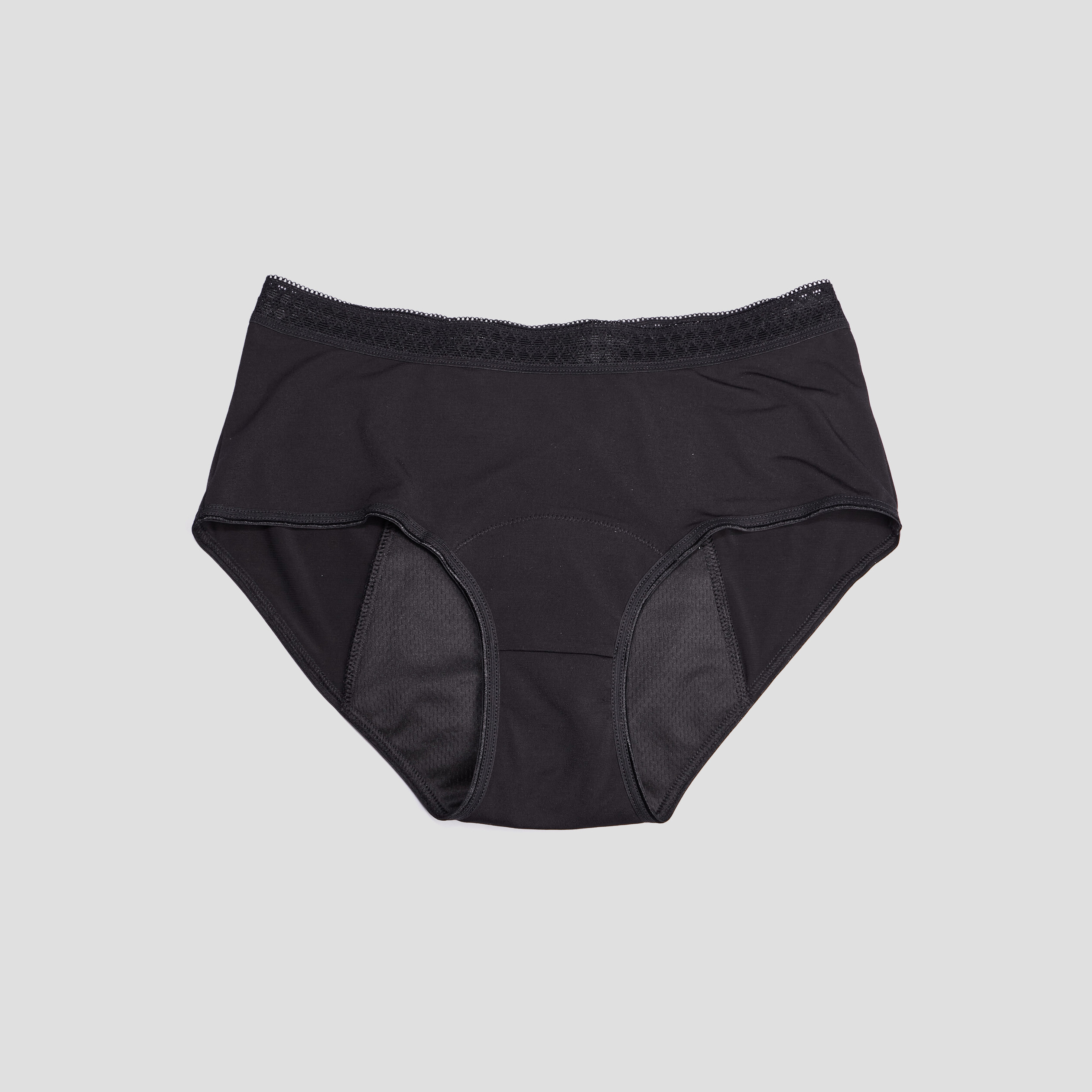 Culotte menstruelle microfibre noir femme | La Halle