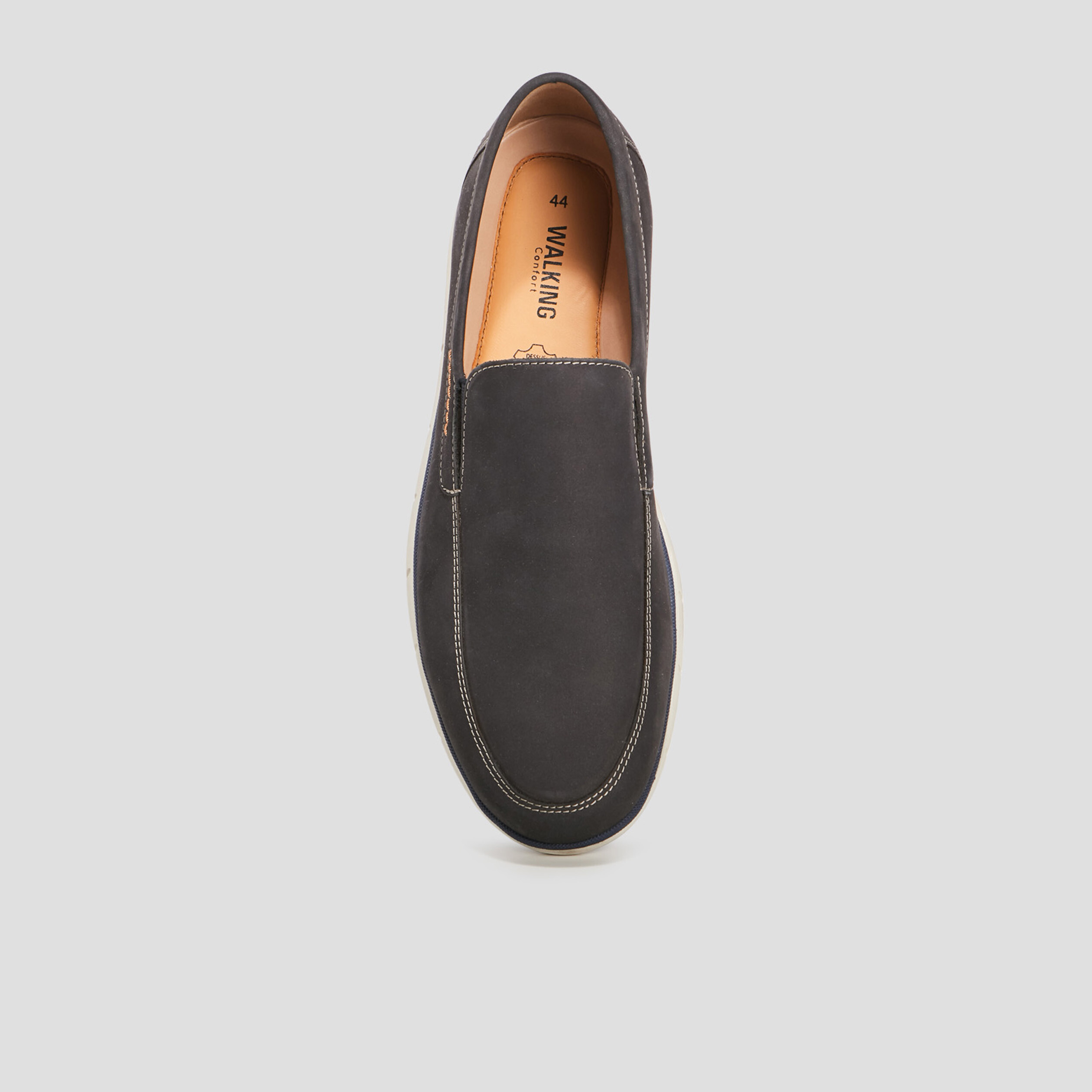 Loafers en cuir bleu marine homme | La Halle