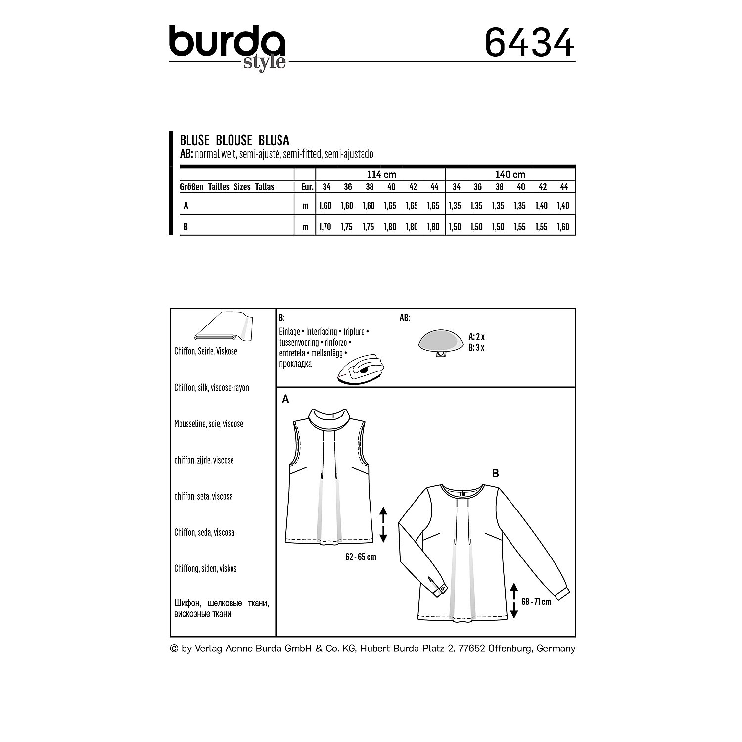 burda Schnitt 6434 