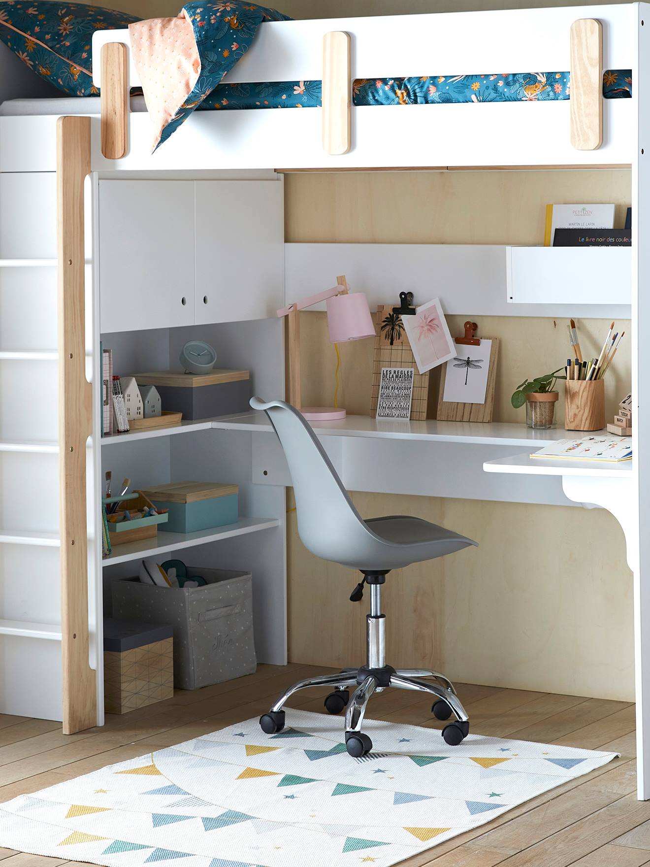Vertbaudet Kinder Schreibtischstuhl, modernes Design, höhenverstellbar - senfgelb