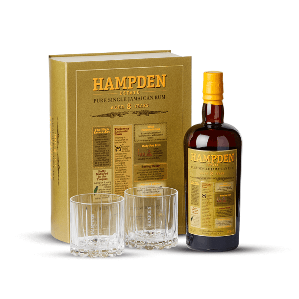 Coffret Hampden 8 ans + 2 verres