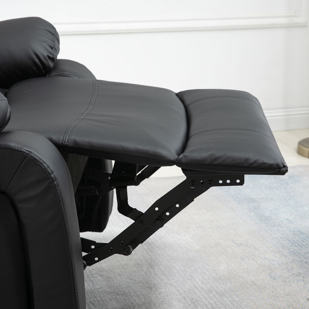 HOMCOM Massagesessel Drehbarer Relaxsessel mit 8 Vibrationsköpfen, Liegefunktion