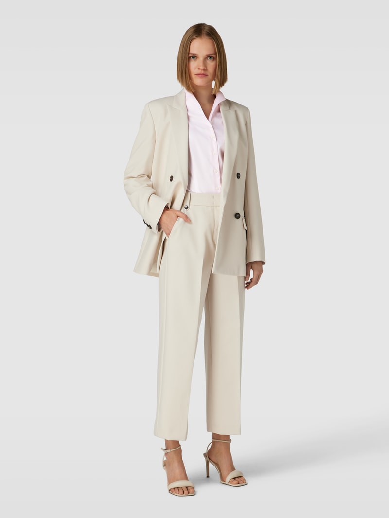 Bluse mit Kelchkragen und Knopfleiste in hellrosa