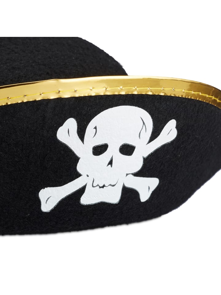 relaxdays Piratenhut in Schwarz günstig kaufen onesize