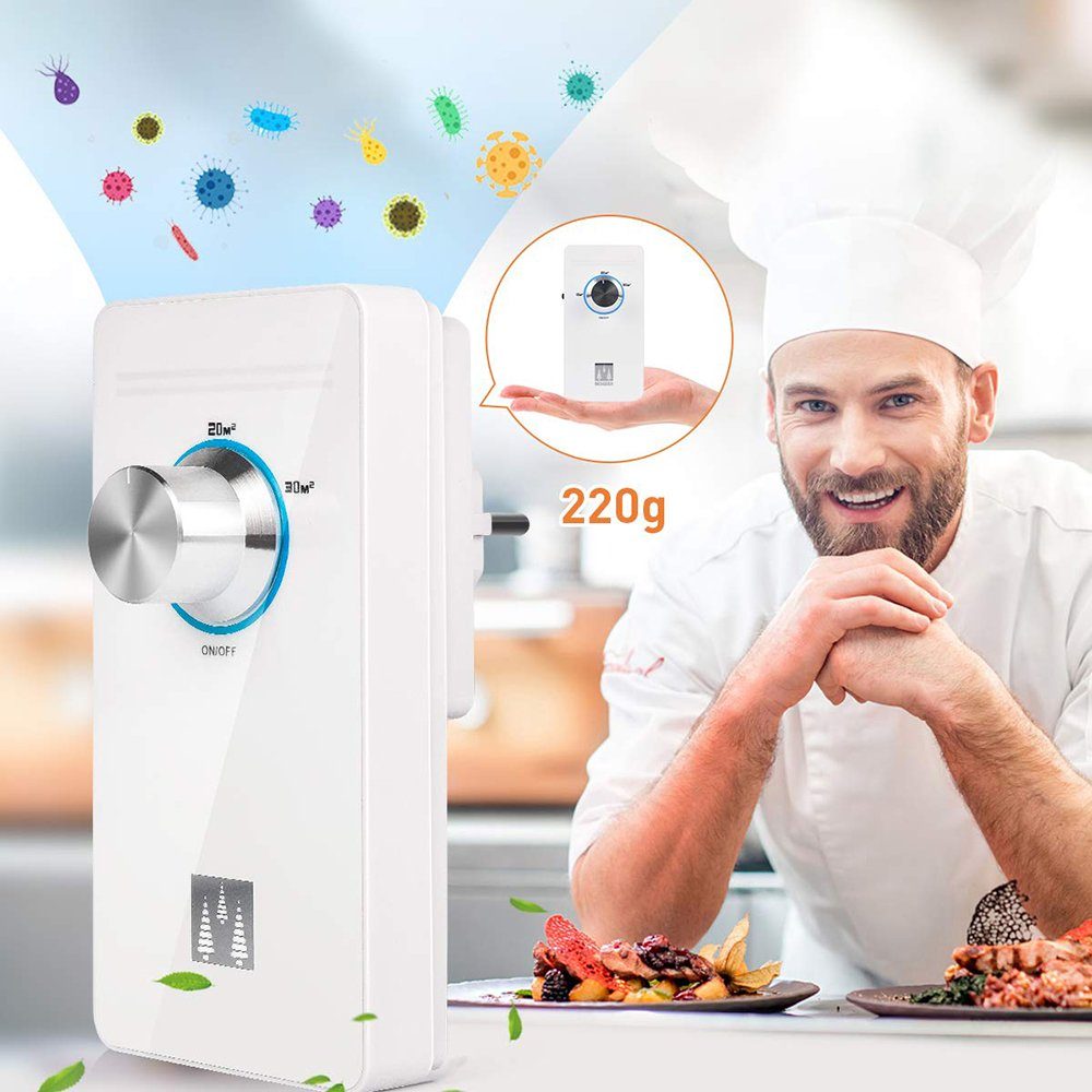 GelldG Luftreiniger Luftreiniger Ozongenerator Geruchskiller, Ozonizer Ionizer Generator, für 30 m² Räume