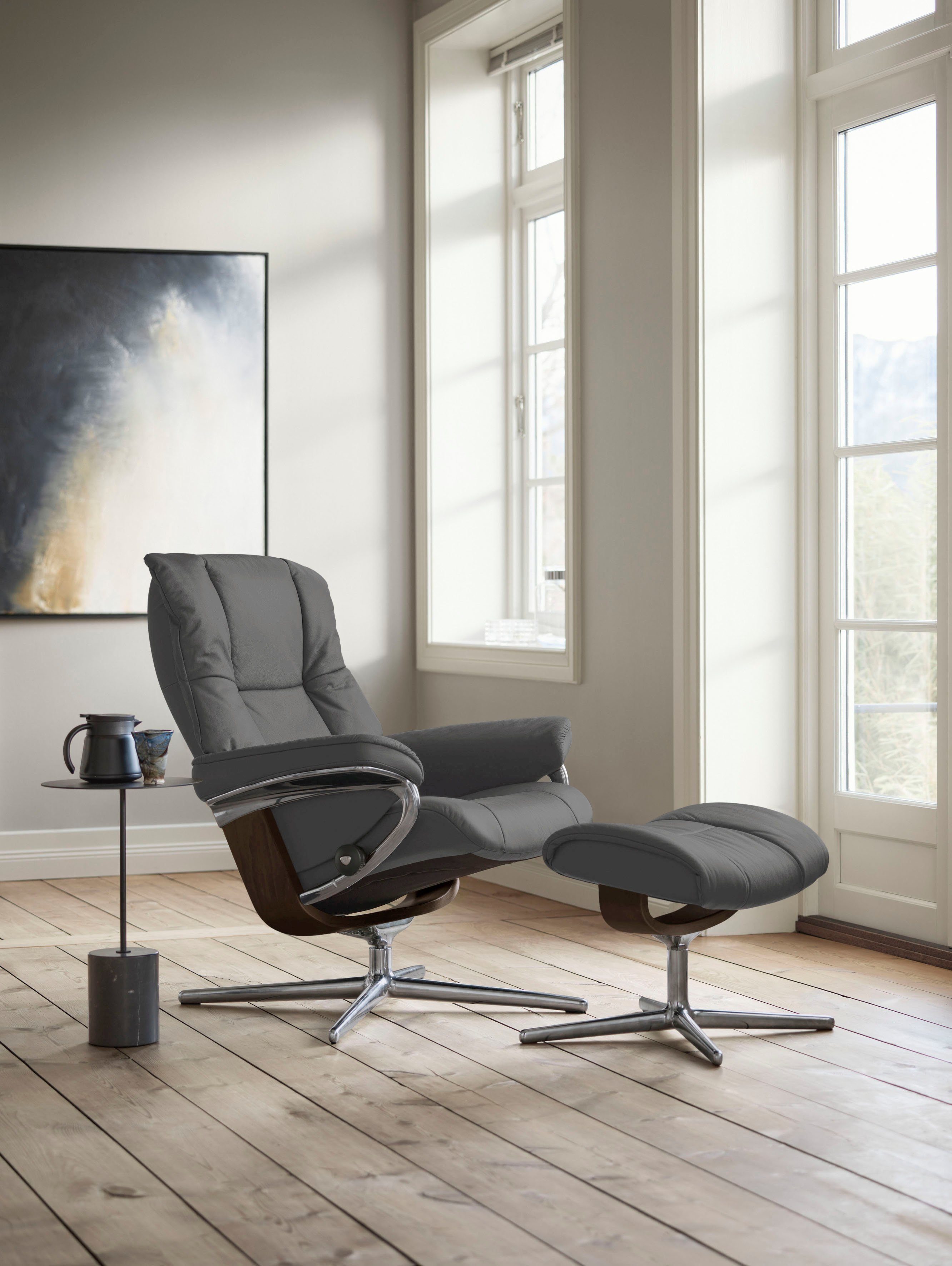 Stressless® Relaxsessel Mayfair, mit Cross Base, Größe S, M & L, Holzakzent Braun