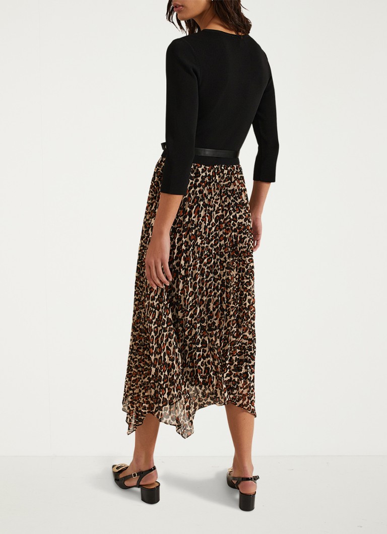 Vestido midi plisado de punto fino Josephine de Phase Eight