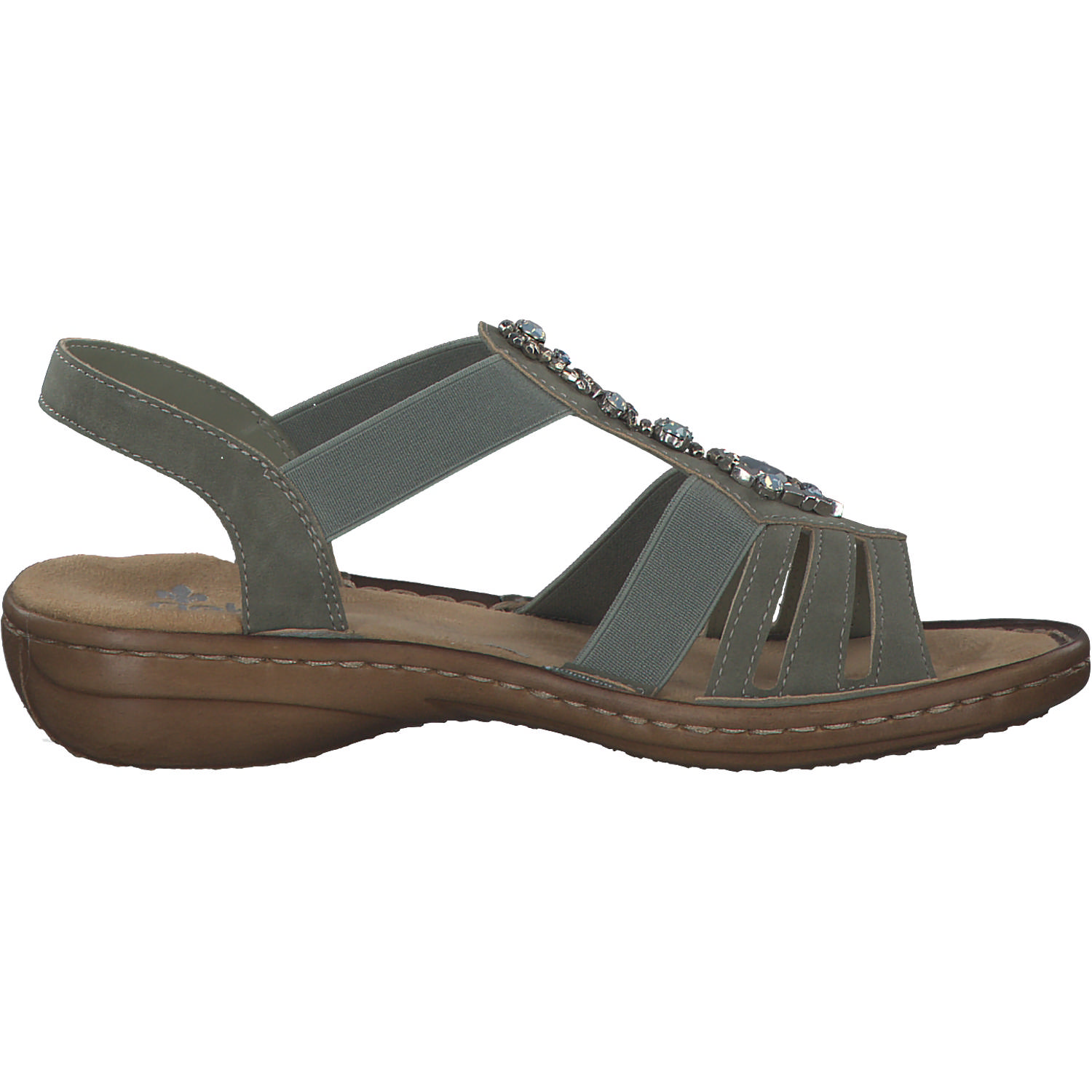 Rieker 60839, Keilsandaletten, Damen, schilf