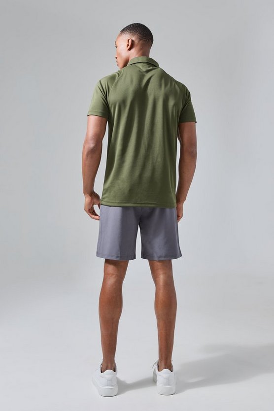 Man Active Golf Poloshirt mit Reißverschluss