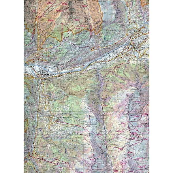 Swisstopo 1 : 50 000 Visp Skiroutenkarte - Wanderkarte