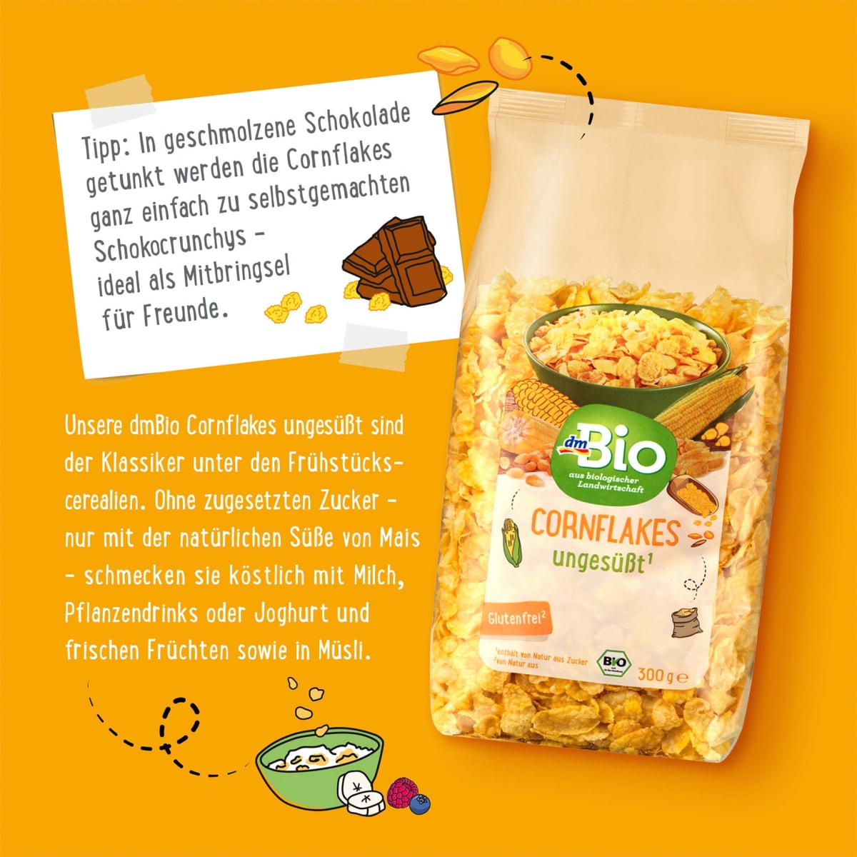 Cornflakes, ungesüßt, 300 g