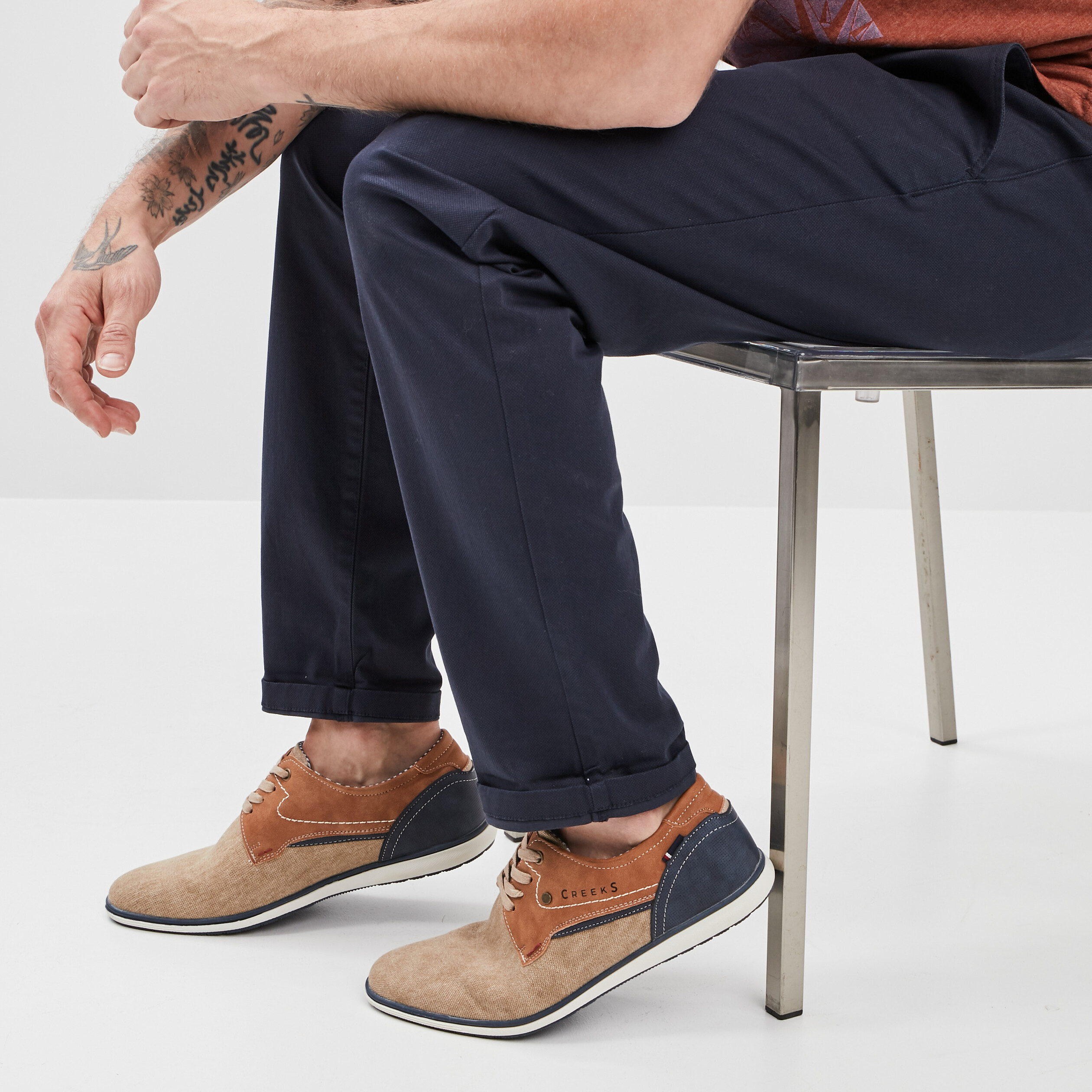 Derbies à lacets Creeks sable homme | La Halle