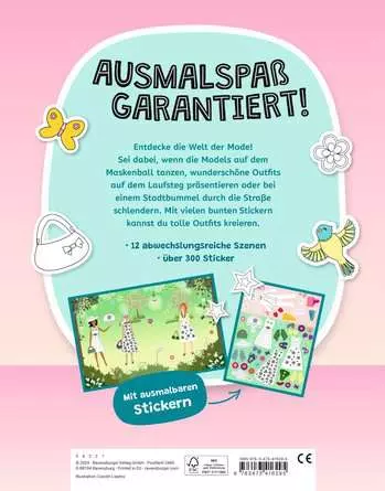 Mein Ausmalstickerbuch: Traumkleider