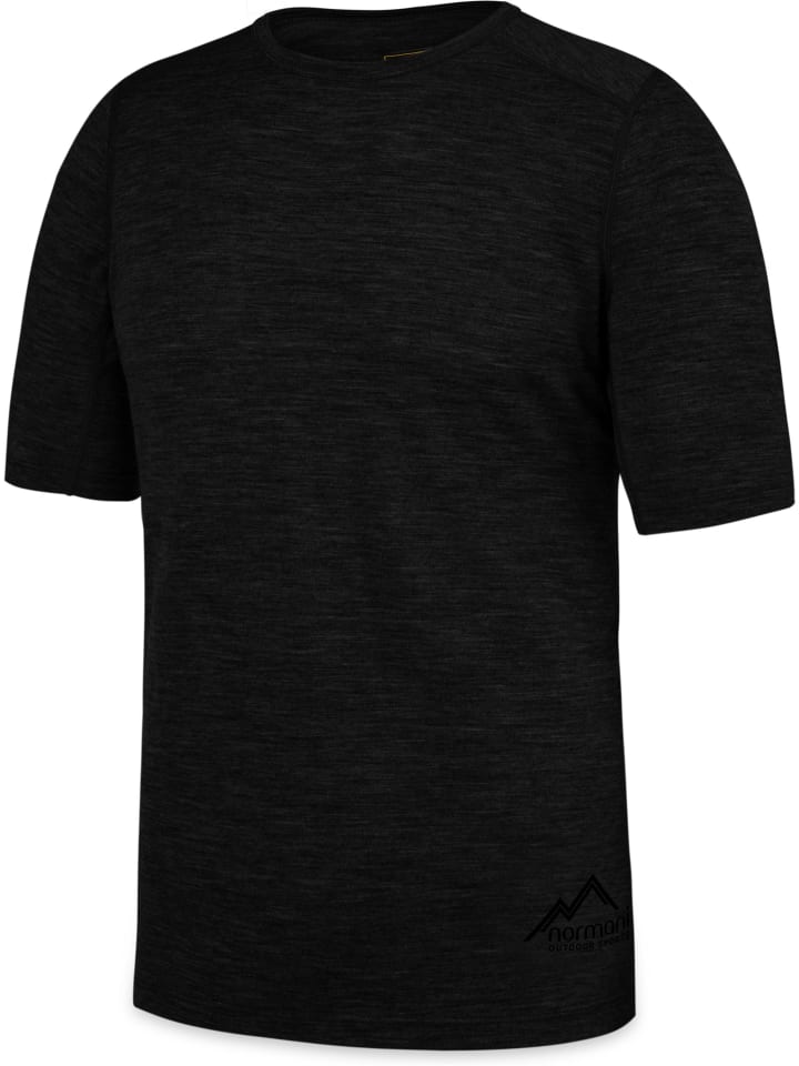 Normani Outdoor Sports Herren Merino-Set T-Shirt und Unterhose in Schwarz günstig kaufen