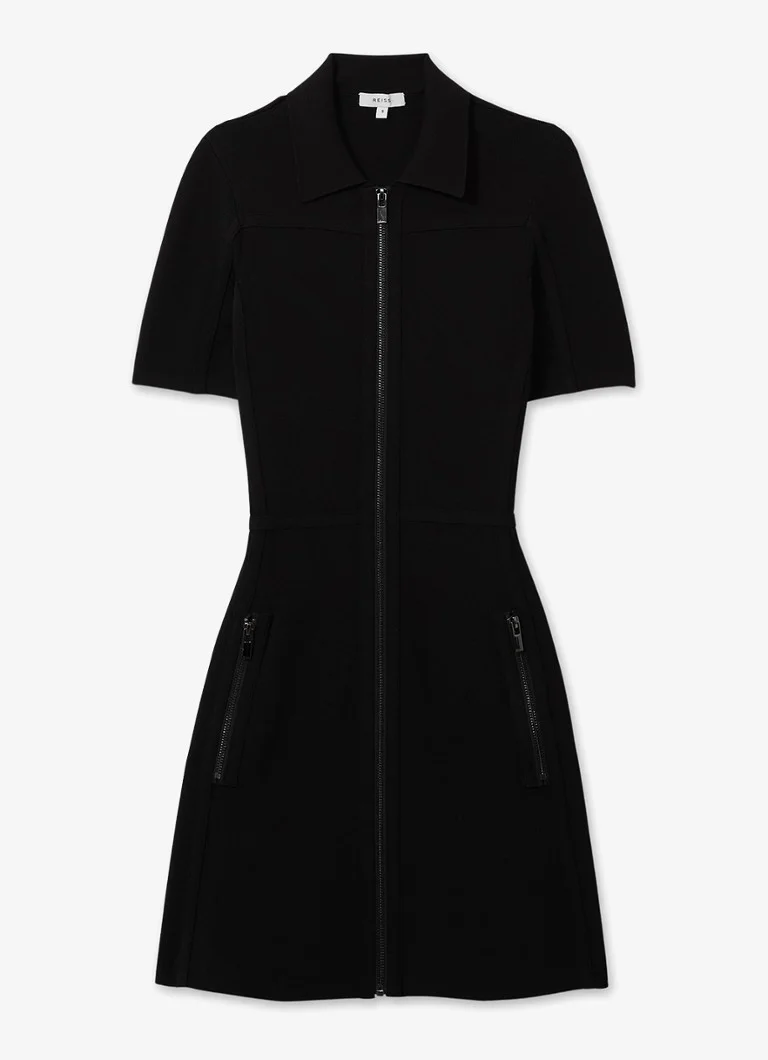 Reiss Nala mini dress with polo collar