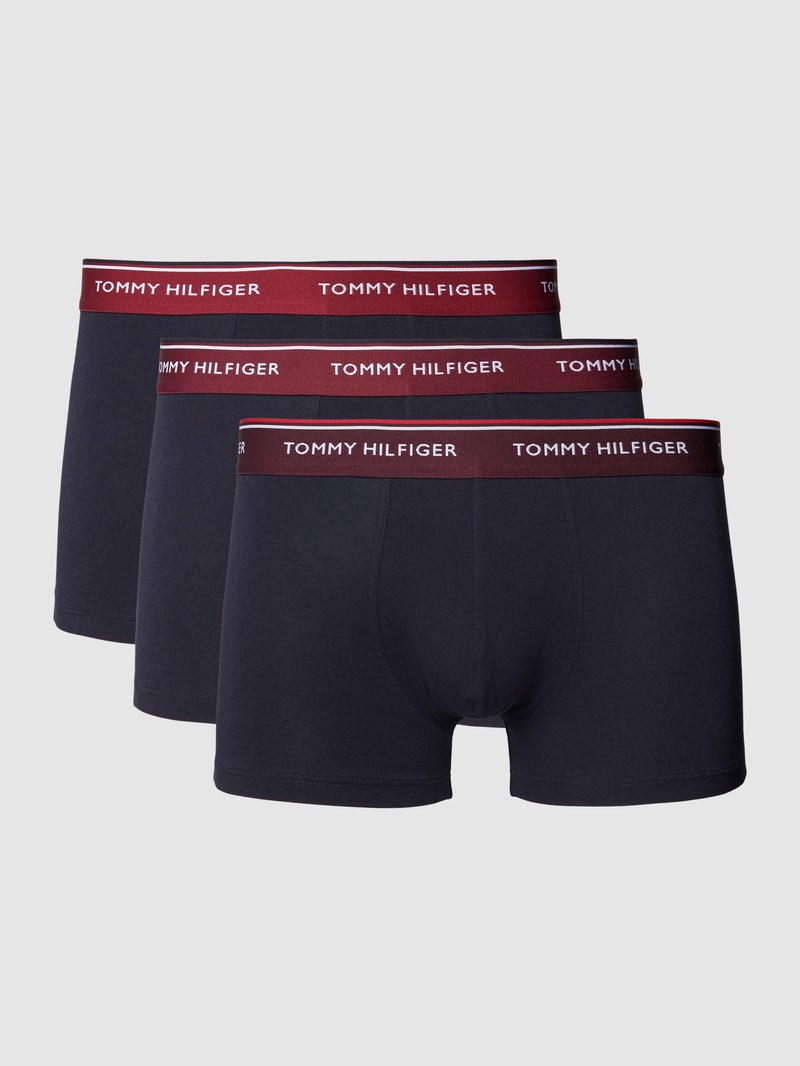 Trunks mit elastischem Bund im 3er-Pack in dunkelblau
