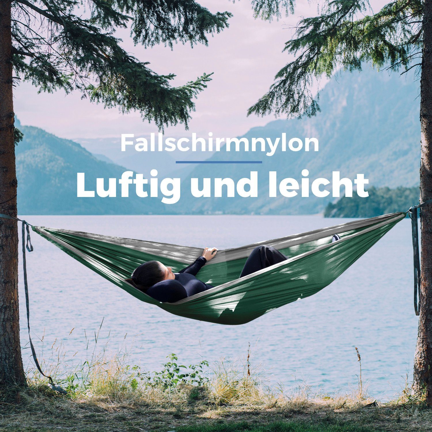 SVITA Hängematte SVITA Outdoor Hängematte, aus Fallschirmnylon