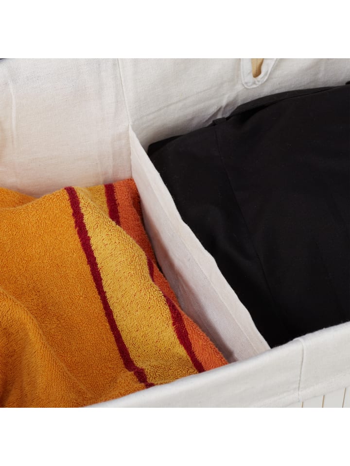 relaxdays Wäschekorb in Weiß - (B)55 x (H)63 x (T)35 cm günstig kaufen onesize