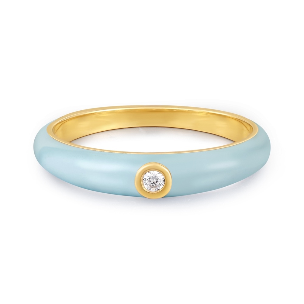 Glanzstücke München Bague Argent sterling Oxyde de zirconium (CZ) en Or jaune Bague