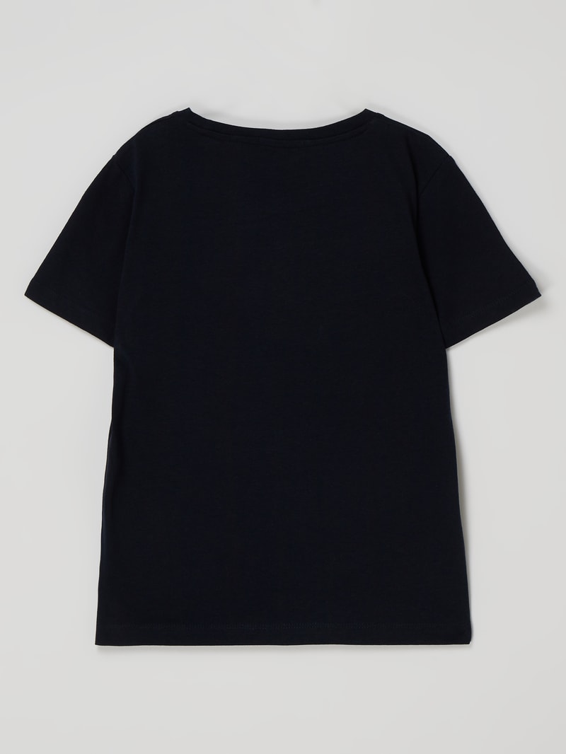 T-Shirt mit Print in marineblau