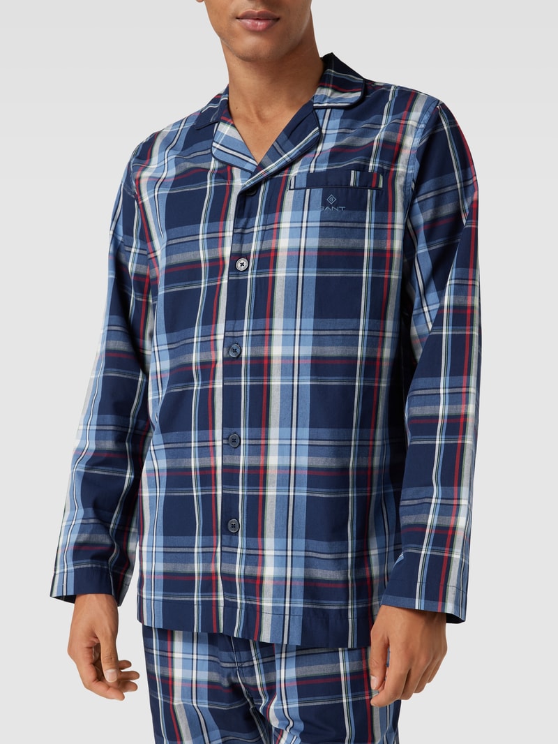 Pyjama mit Tartan-Karo in blau