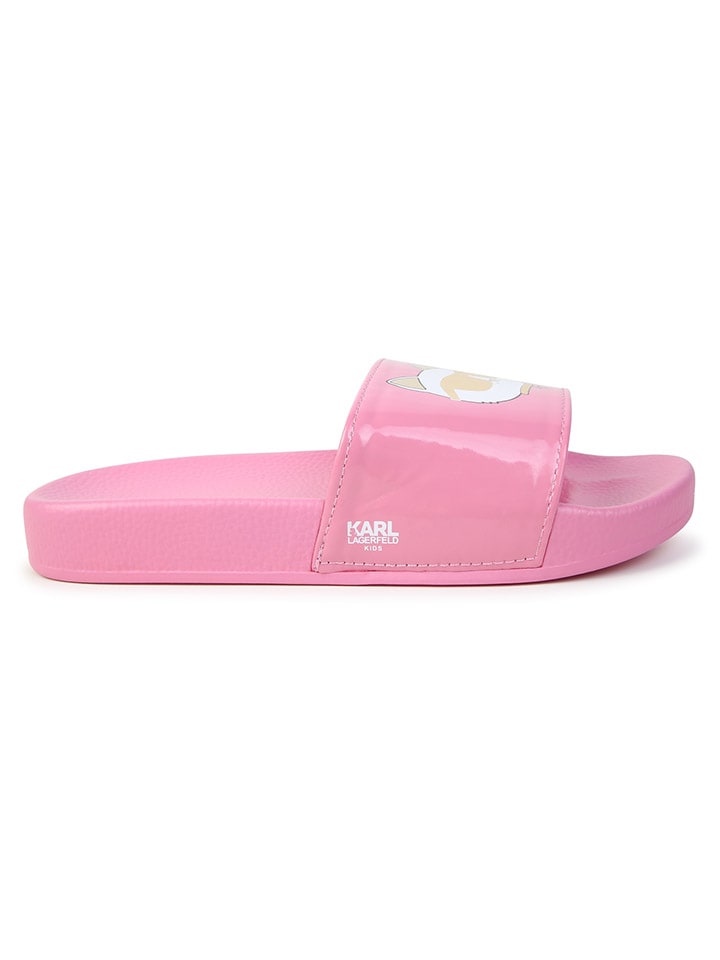 Karl Lagerfeld Kids Pantoletten  in Rosa günstig kaufen