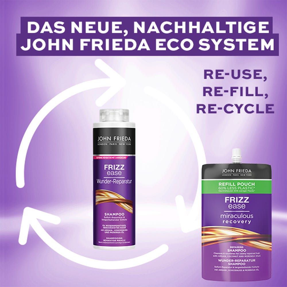 John Frieda Frizz Ease Wunder Reparatur Shampoo - Nachfüllbeutel 500 ml